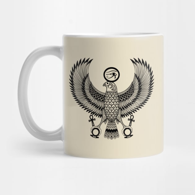 Ancient Egyptian God Horus as Royal Falcon by OccultOmaStore